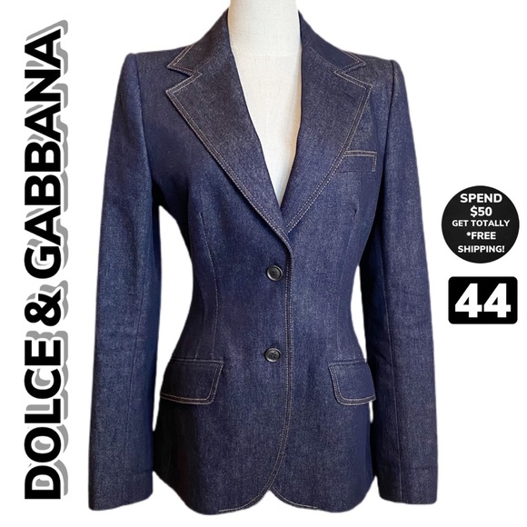 Dolce & Gabbana Jackets & Blazers - DOLCE & GABBANA Denim/Jean Blazer (44)